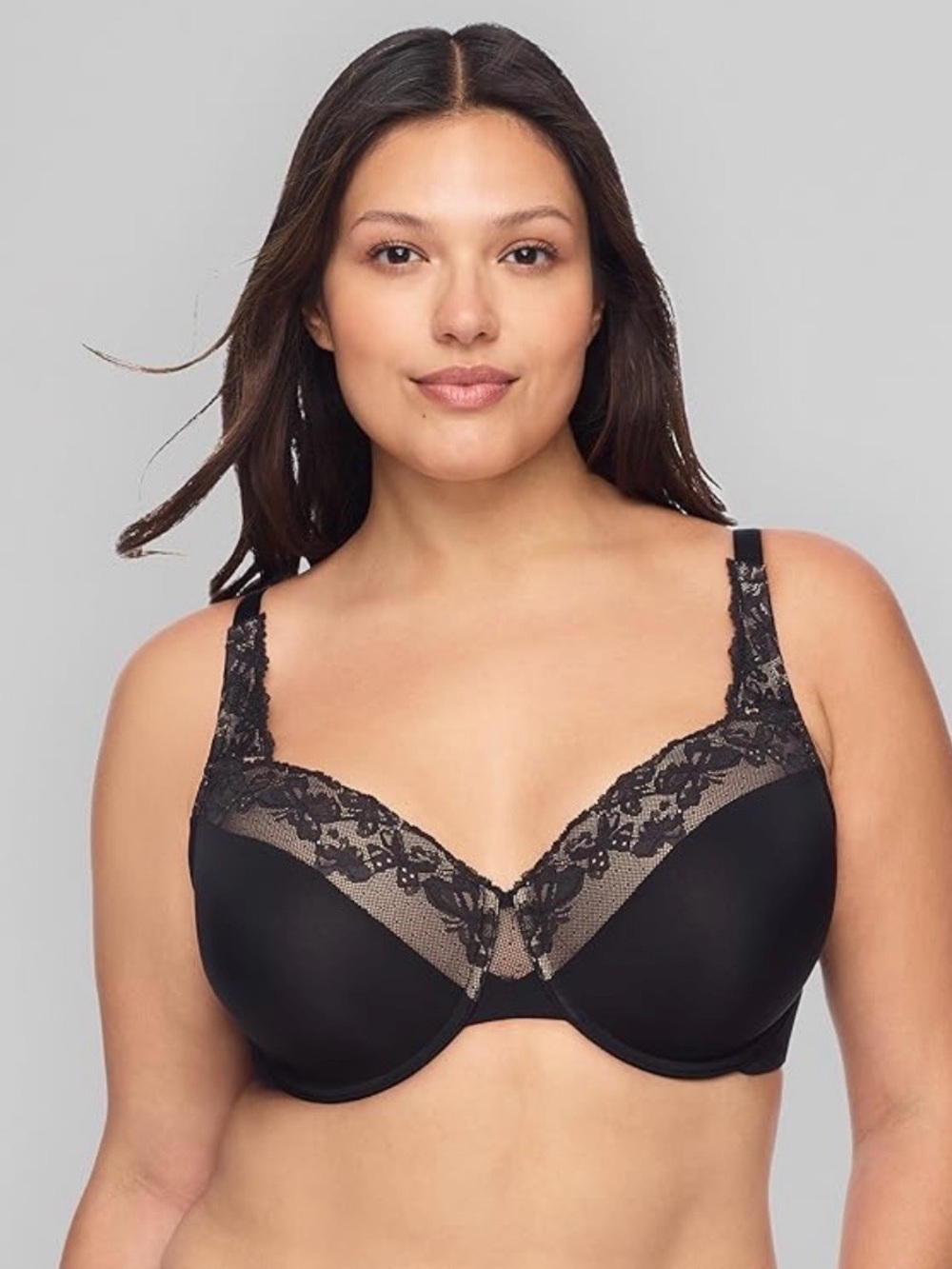 NEW Olga Cloud 9 Bra #GF7961A Black 40D NWT Lace Trim Underwire Lift Lined